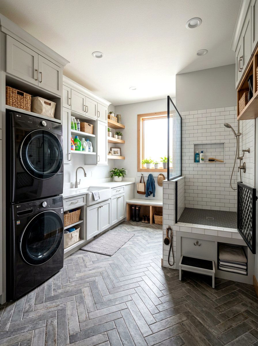 Mudroom Laundry And Dog Wash - 30 mudroom pet station ideas aesthetic