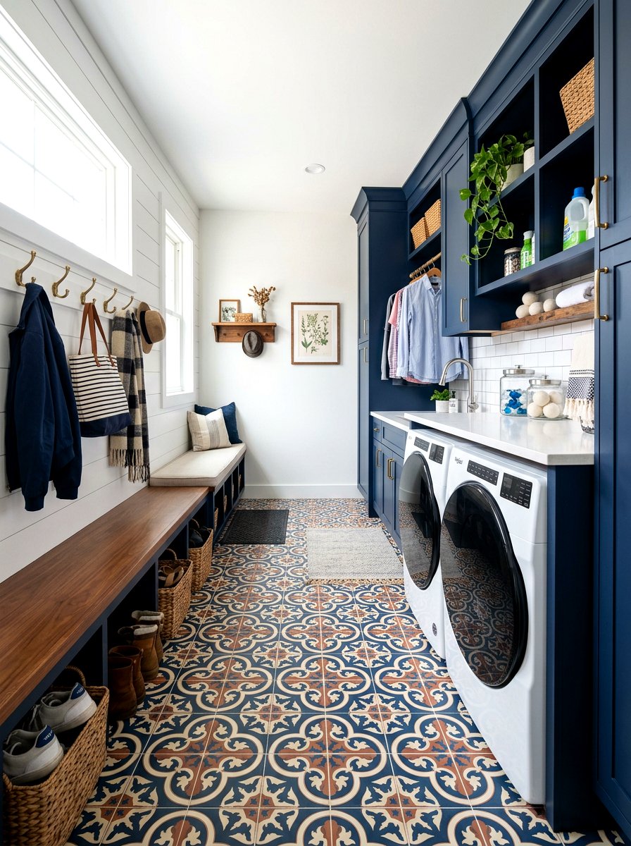 Mudroom Laundry Combo - 30 laundry room storage ideas