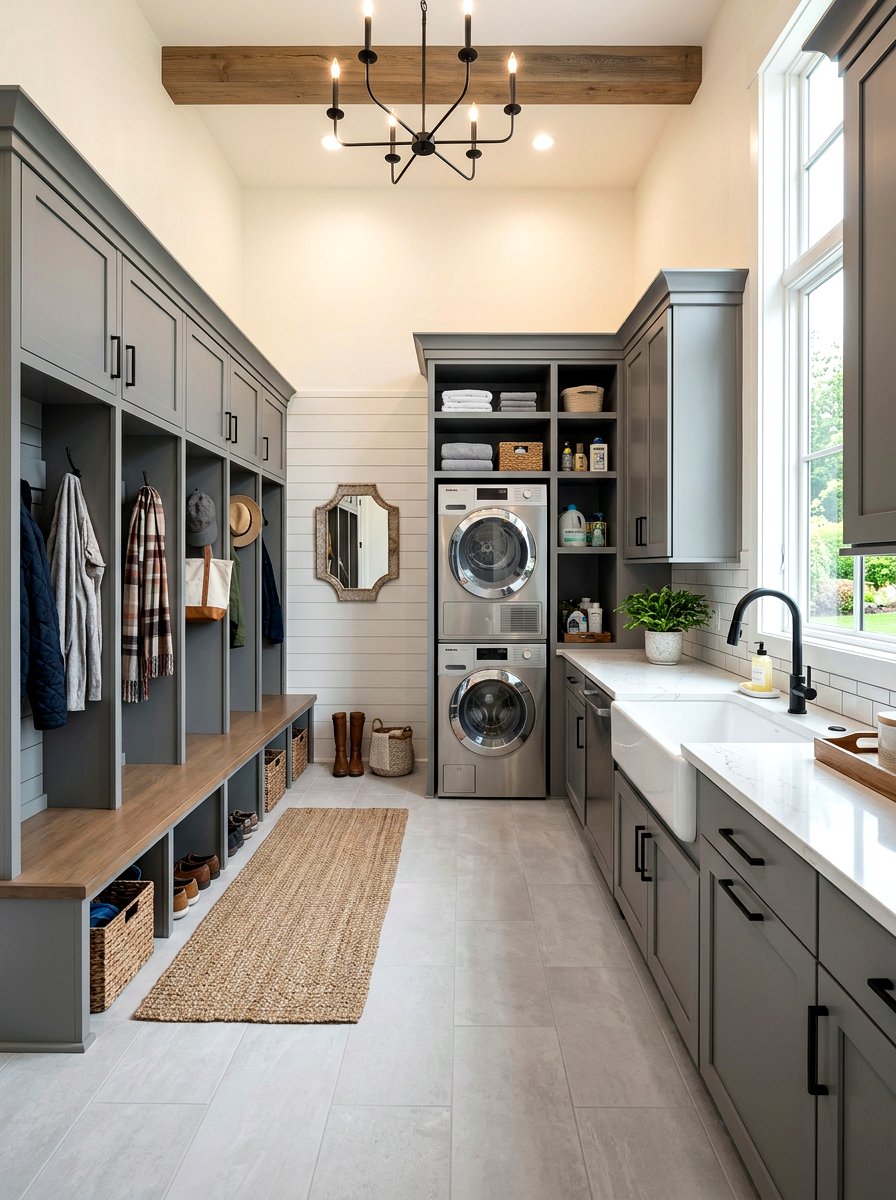 Mudroom Laundry Room Combo - 30 farmhouse mudroom ideas