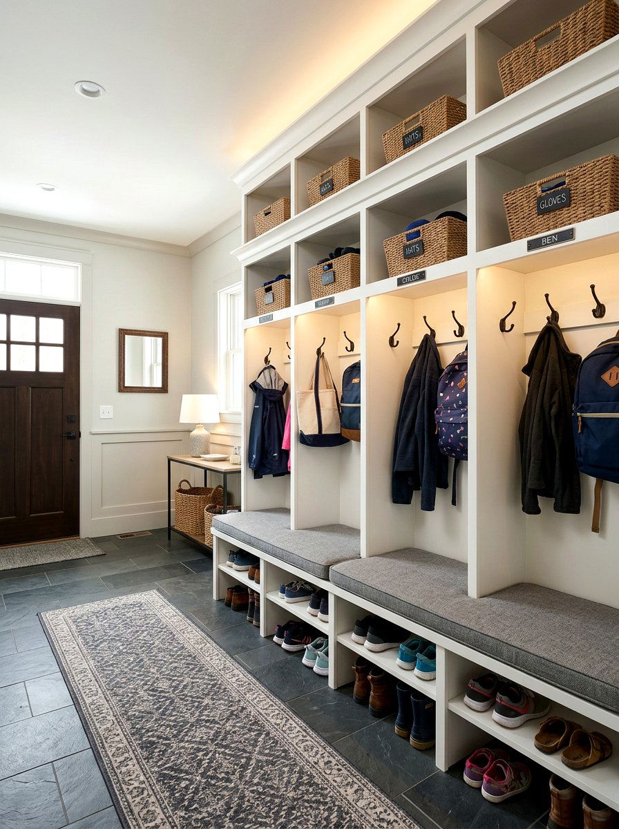 Mudroom Locker Foyer Storage - 30 entry alcove ideas