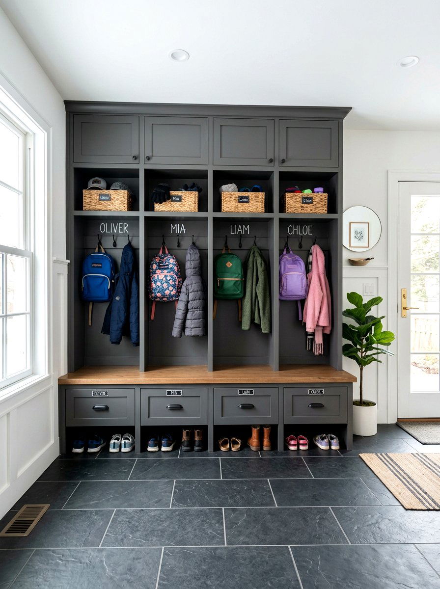 Mudroom Locker System - 30 smart storage home ideas