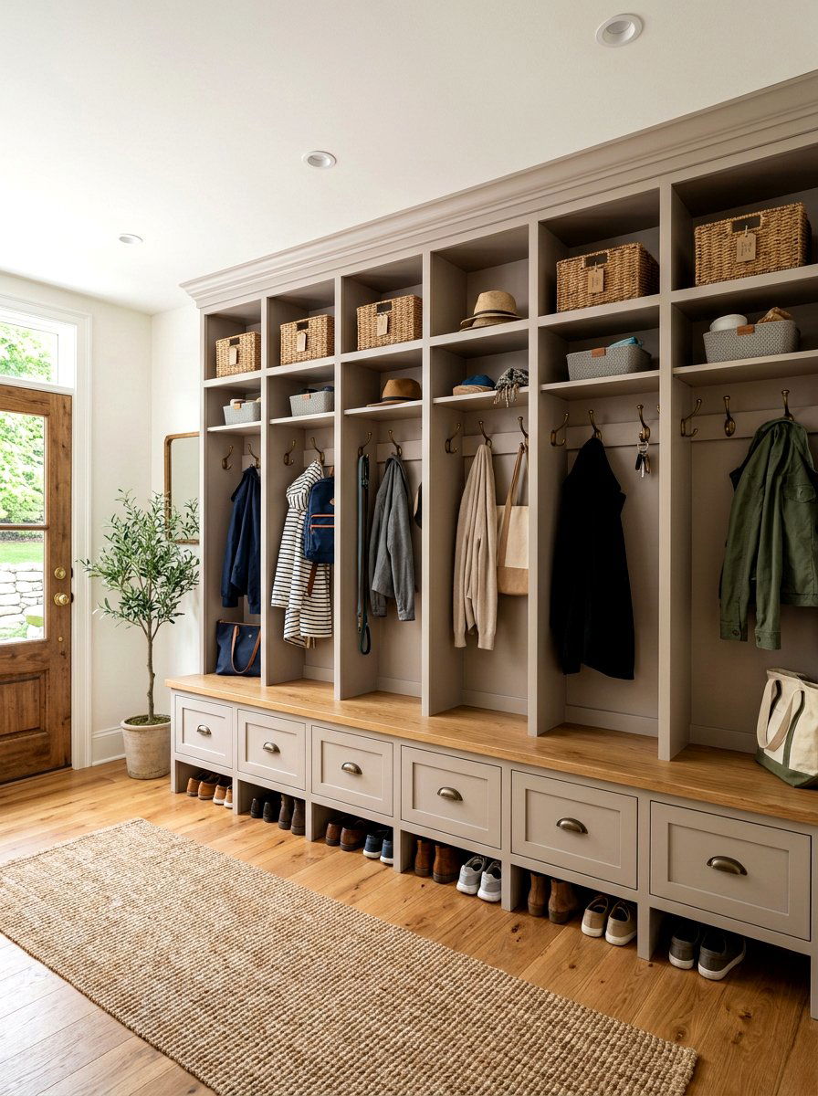 Mudroom Locker Wall With Drawers - 30 mudroom locker wall ideas
