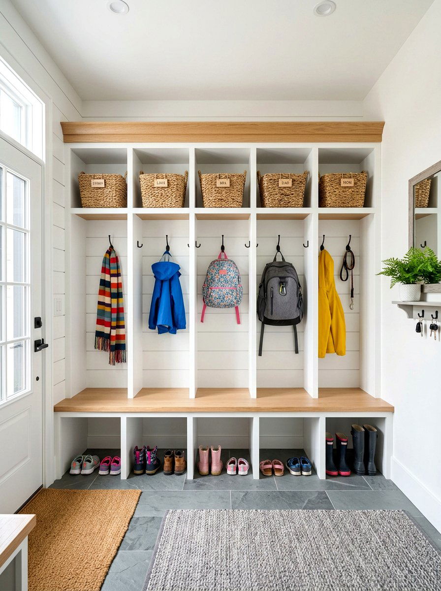Mudroom Lockers - 30 backpack drop zone ideas