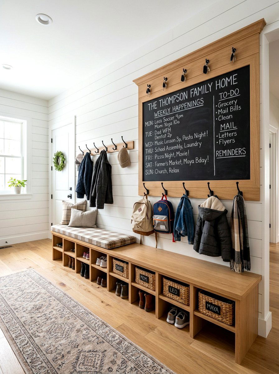 Mudroom Message Board - 30 command center ideas