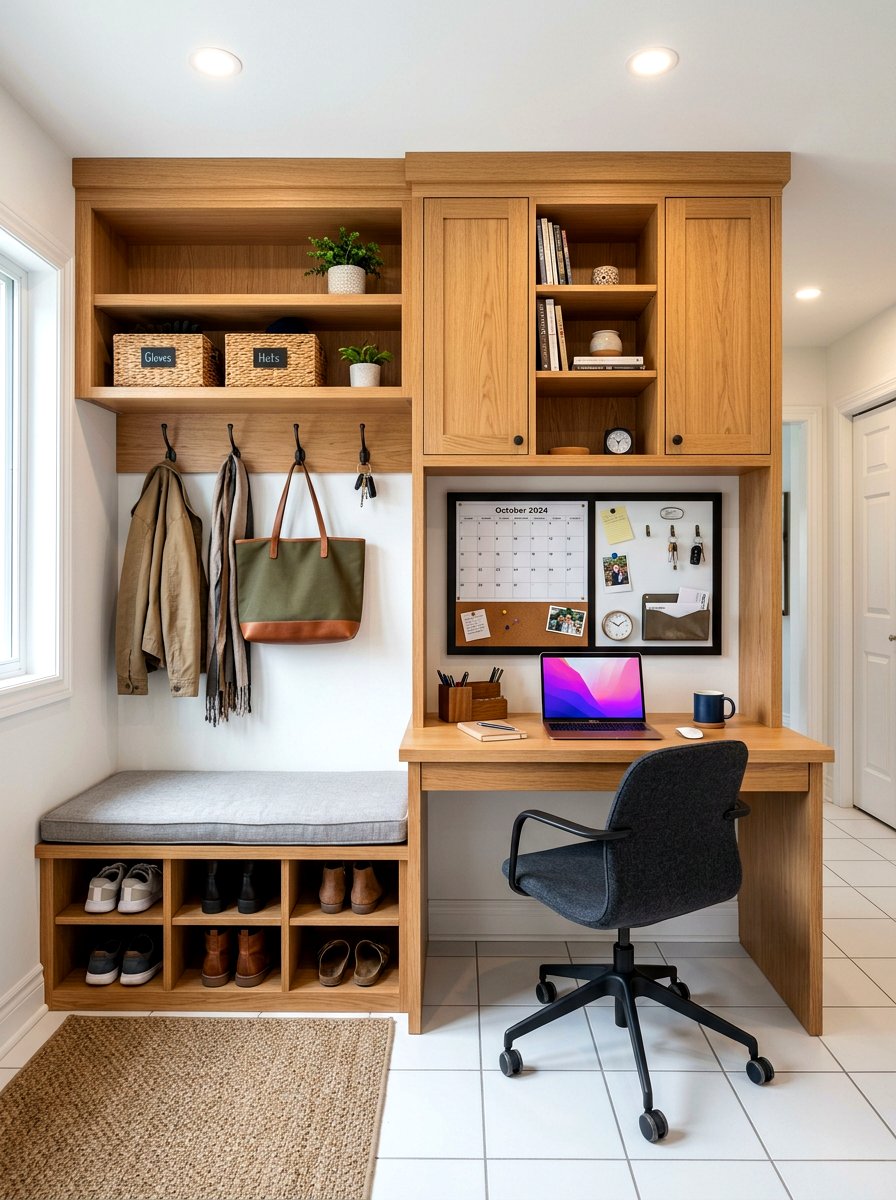 Mudroom Office - 30 flex room office ideas