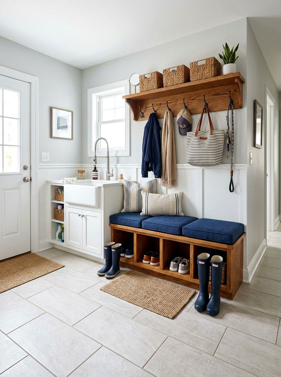 Mudroom Sink Near Bench - 30 mudroom laundry sink ideas