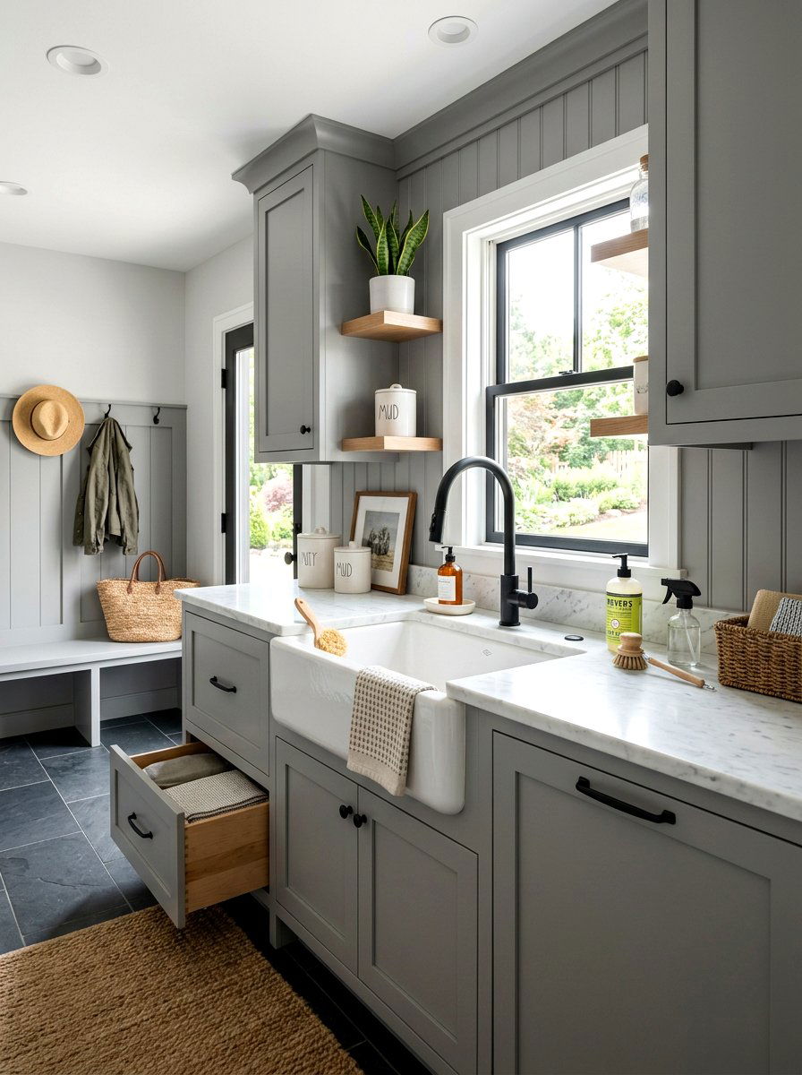 Mudroom Sink Station - 30 mudroom ideas