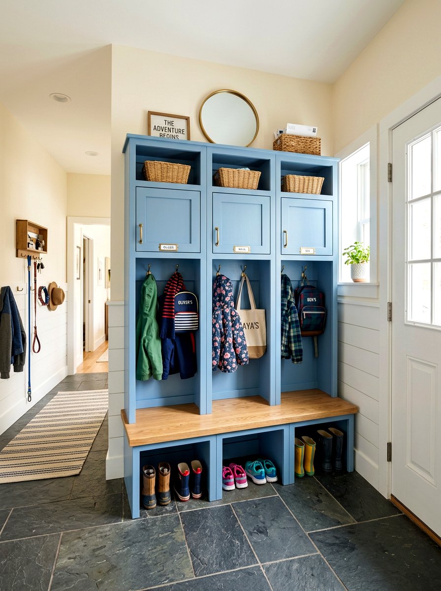 Mudroom Slim Locker Cabinet Unit - 30 slim storage cabinet ideas