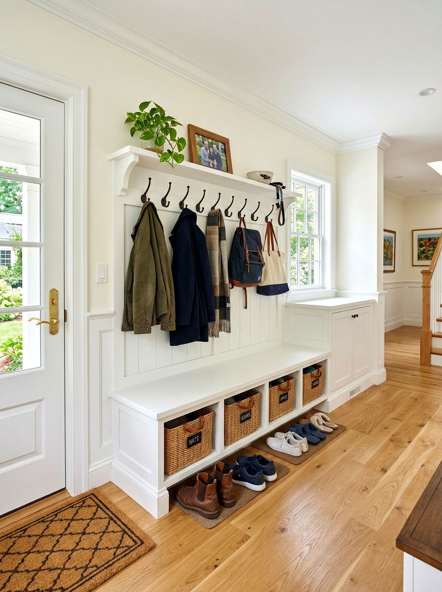 Mudroom Storage Bench - 30 foyer ideas