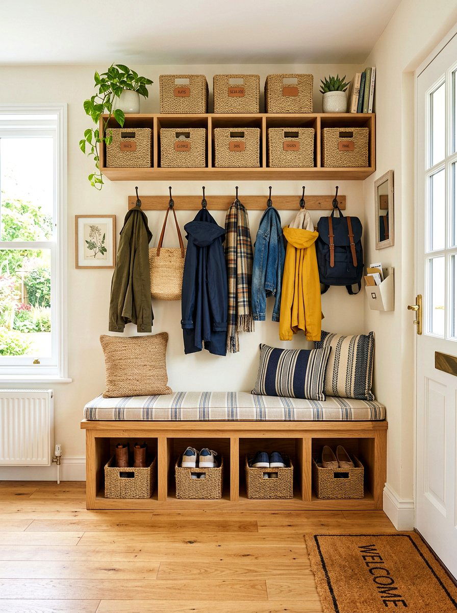 Mudroom Storage Box - 30 decorative box styling ideas