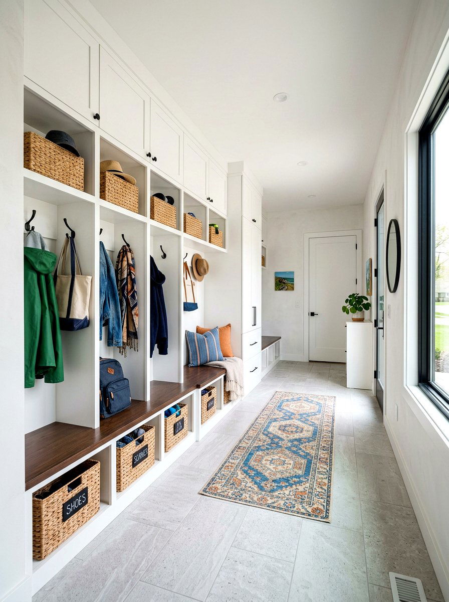 Mudroom Storage Niche - 30 plaster wall niche ideas