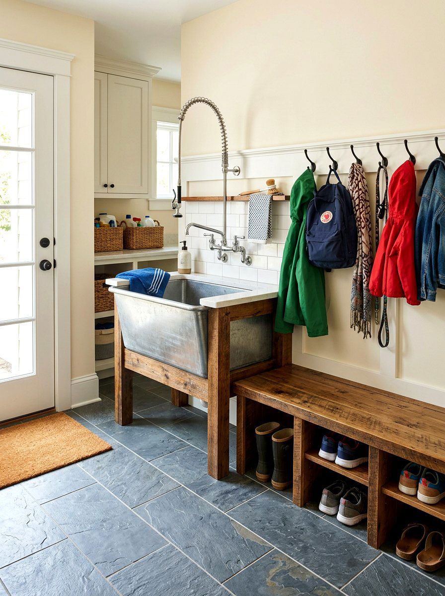 Mudroom Utility Sink - 30 laundry room sink ideas