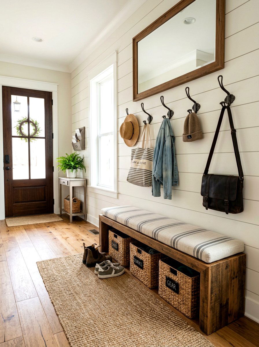 Mudroom Wall Hook - 30 reusable storage ideas