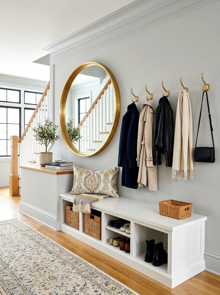 Mudroom Wall Mirror - 30 mudroom storage ideas
