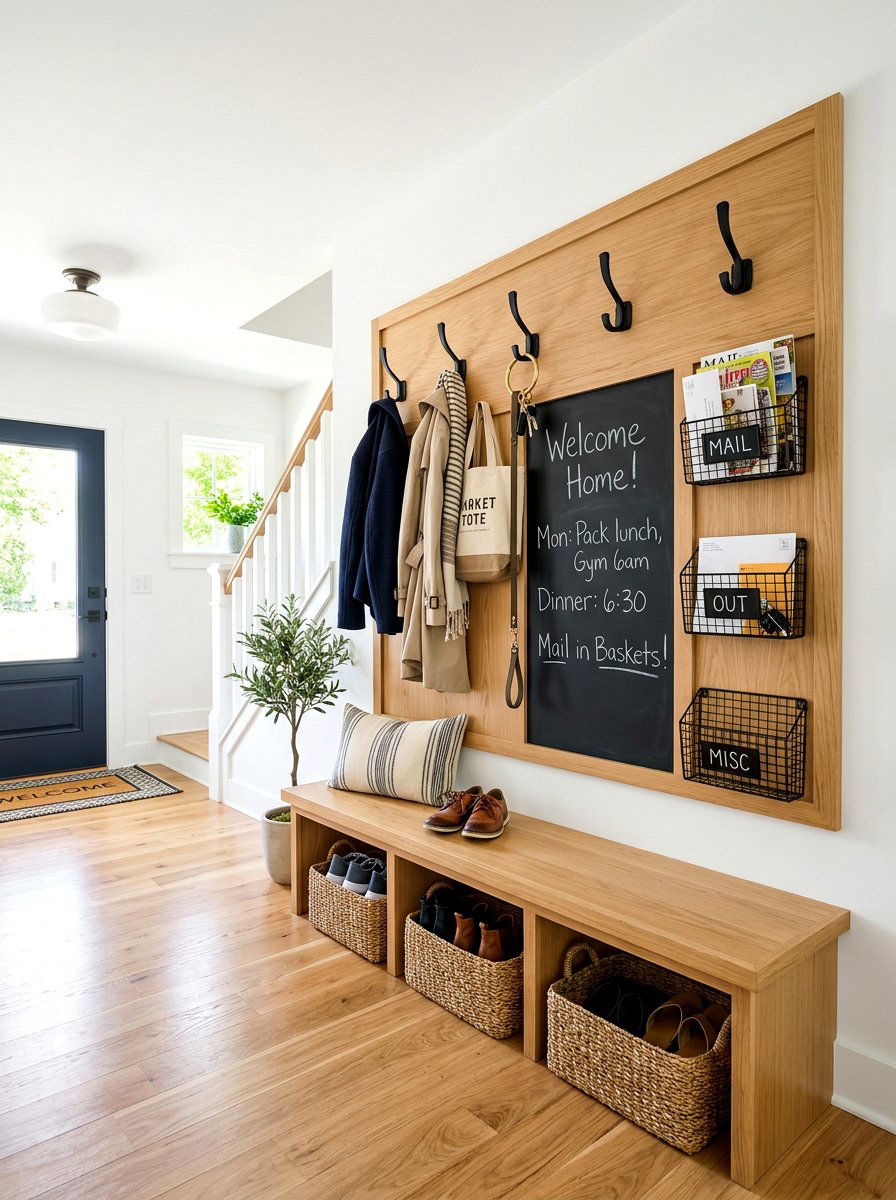 Mudroom Wall Organizer - 30 mudroom aesthetic ideas