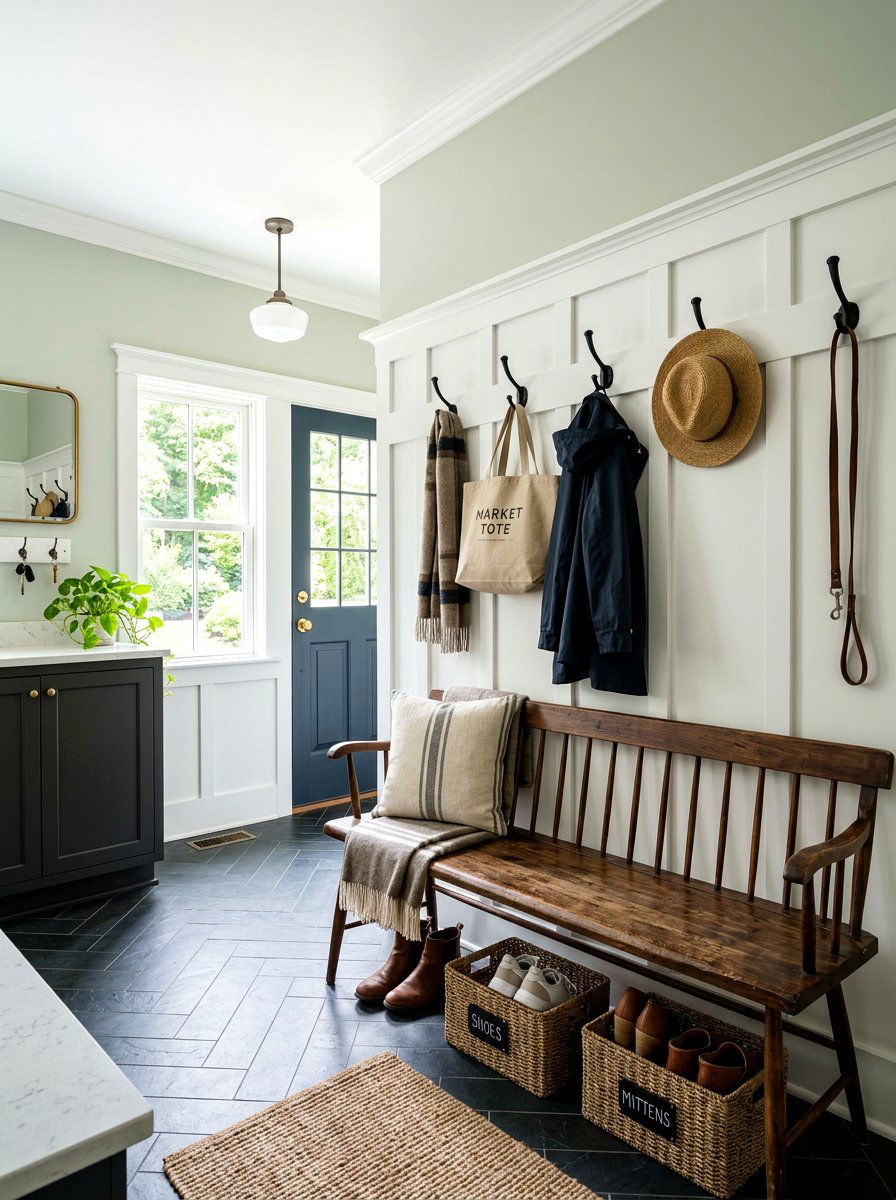 Mudroom With Board And Batten - 30 farmhouse mudroom ideas