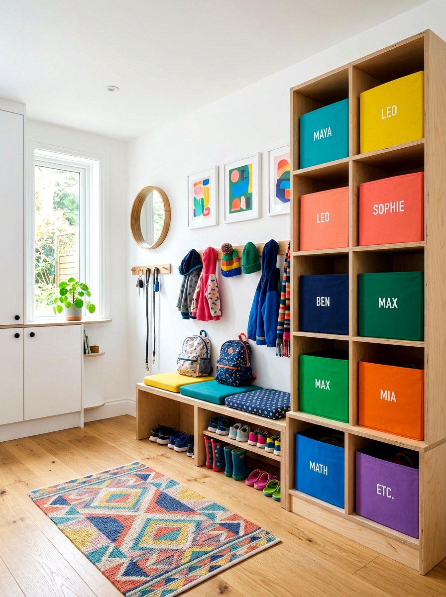 Mudroom With Cubbies - 30 entry closet mudroom ideas