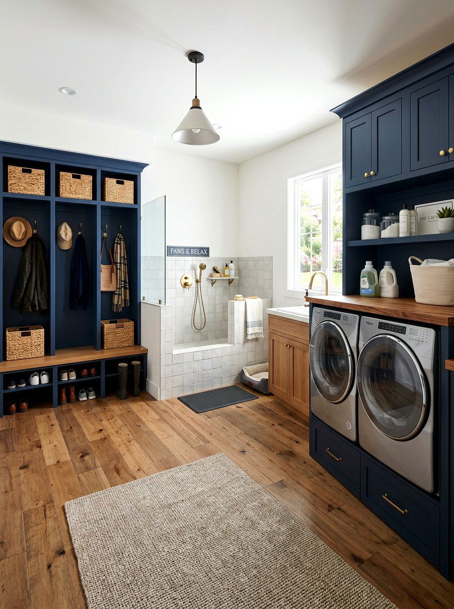 Mudroom combo space - 30 pet laundry room ideas