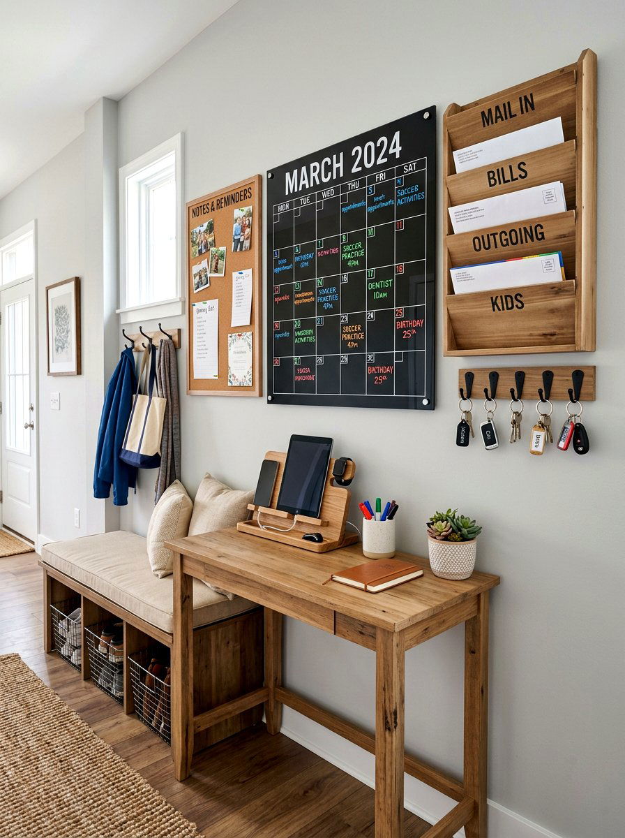Mudroom command center - 30 organizing a mudroom ideas