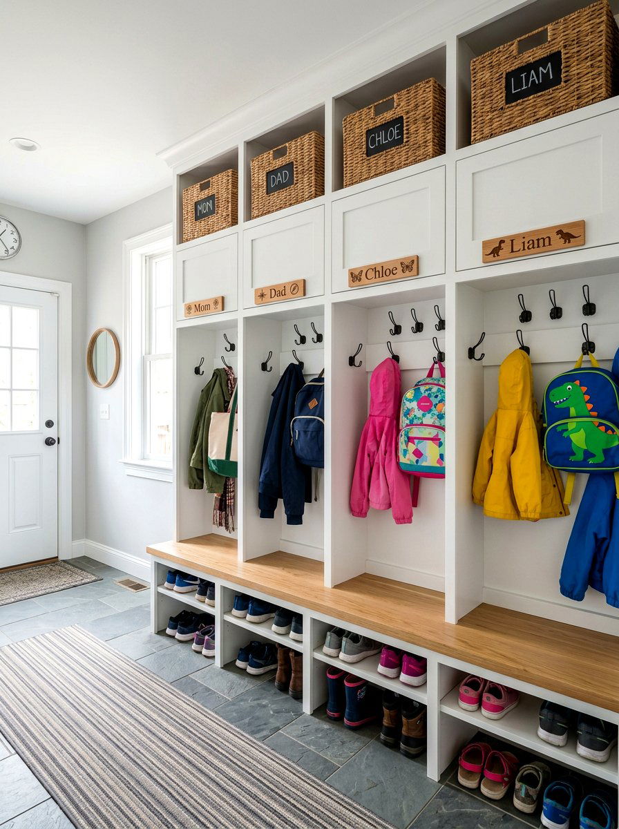 Mudroom cubby organization - 30 designer mudroom ideas