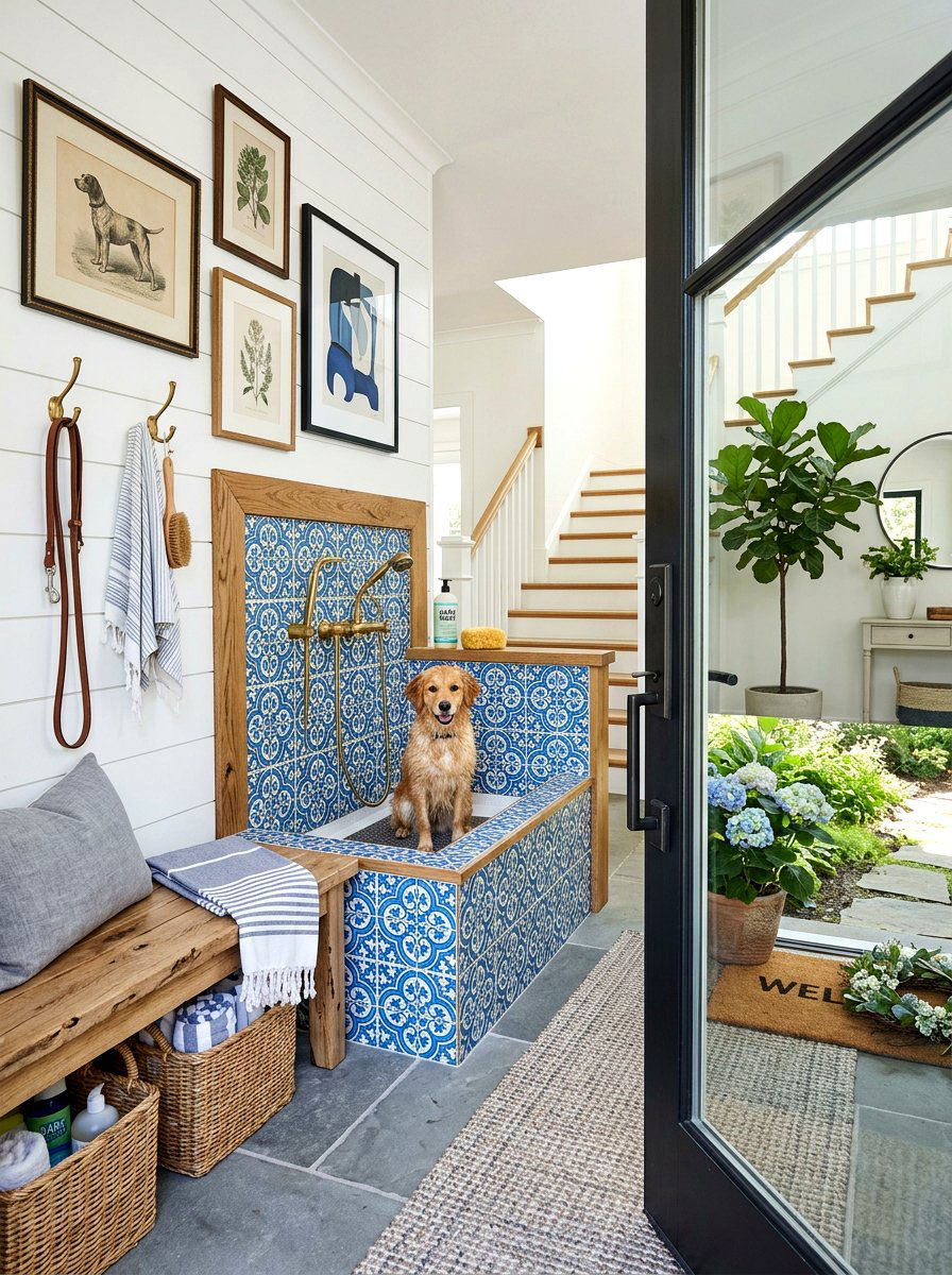 Mudroom dog station - 30 dog washing station ideas
