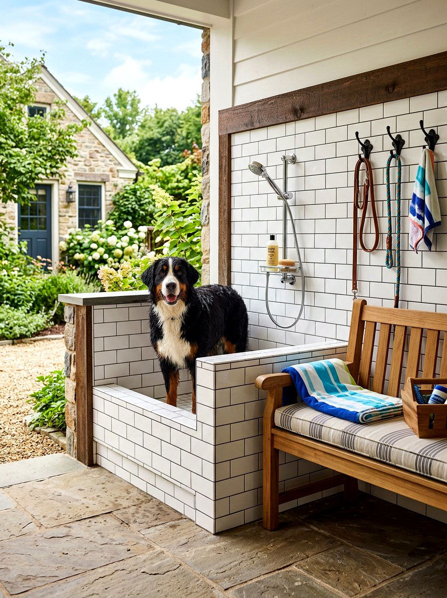 Mudroom dog wash station - 30 mudroom laundry room ideas
