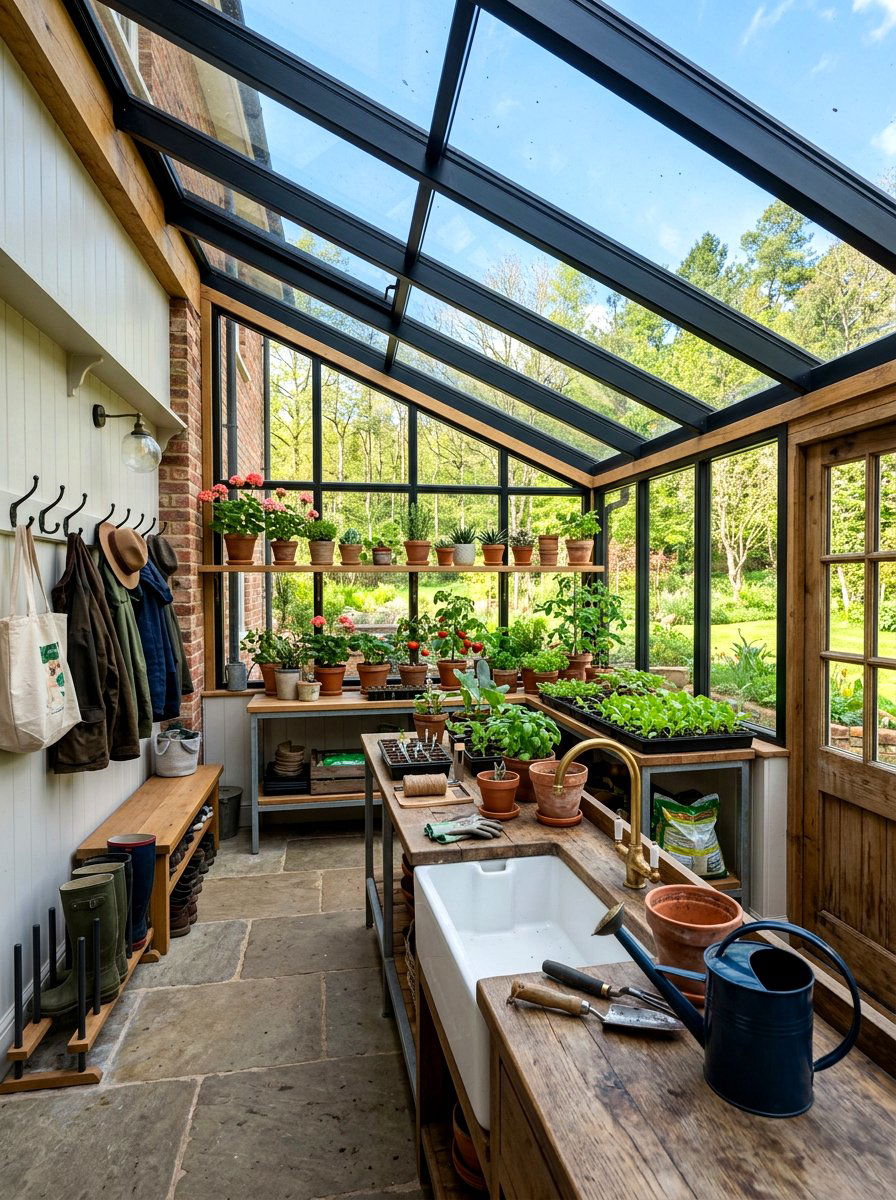 Mudroom greenhouse combo - 30 attached greenhouse porch ideas