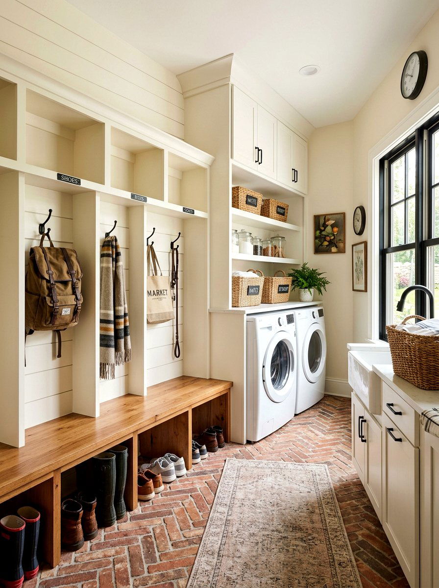 Mudroom laundry room combo - 30 farmhouse laundry room ideas