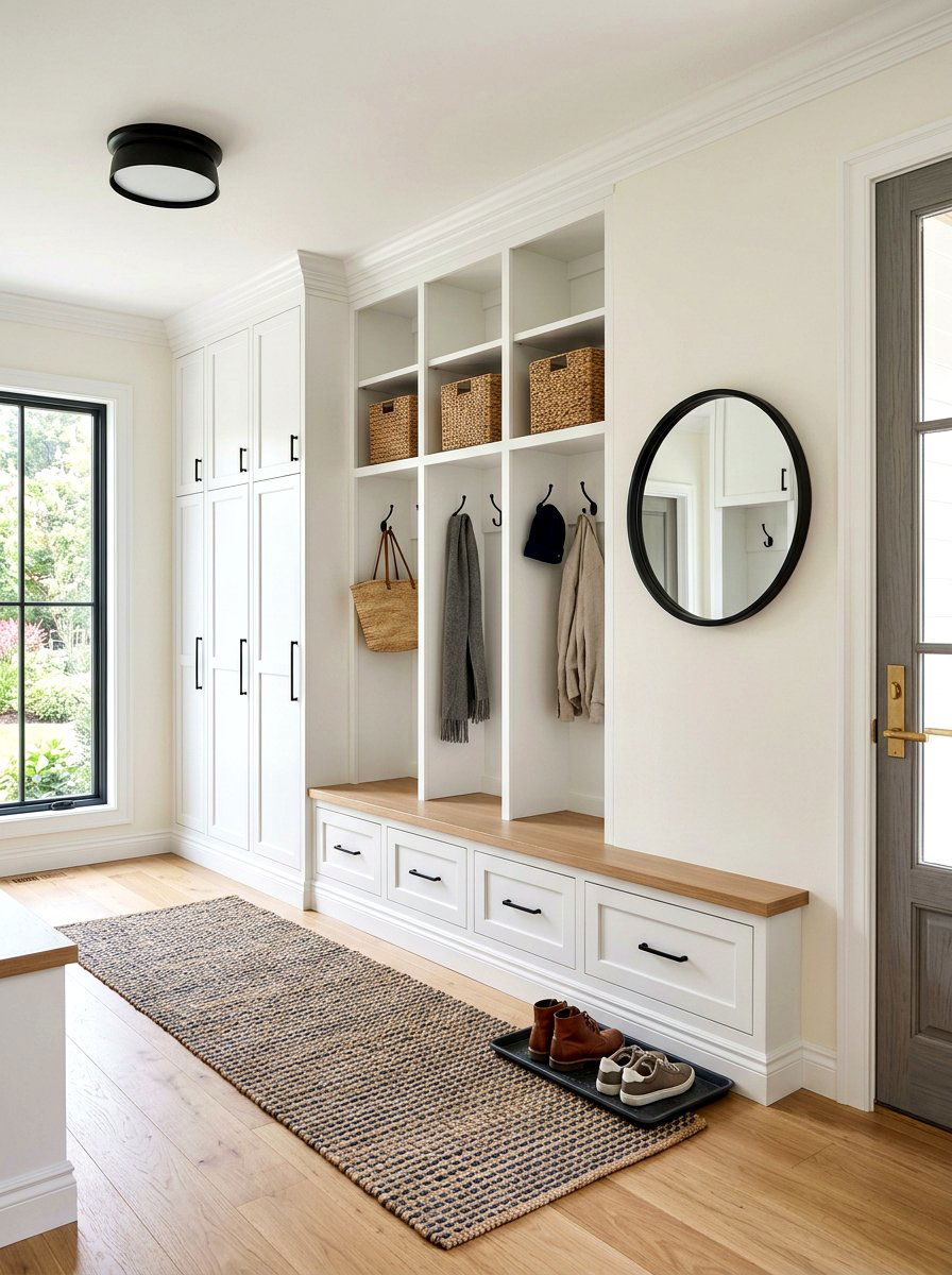 Mudroom lockers with doors - 30 organizing a mudroom ideas