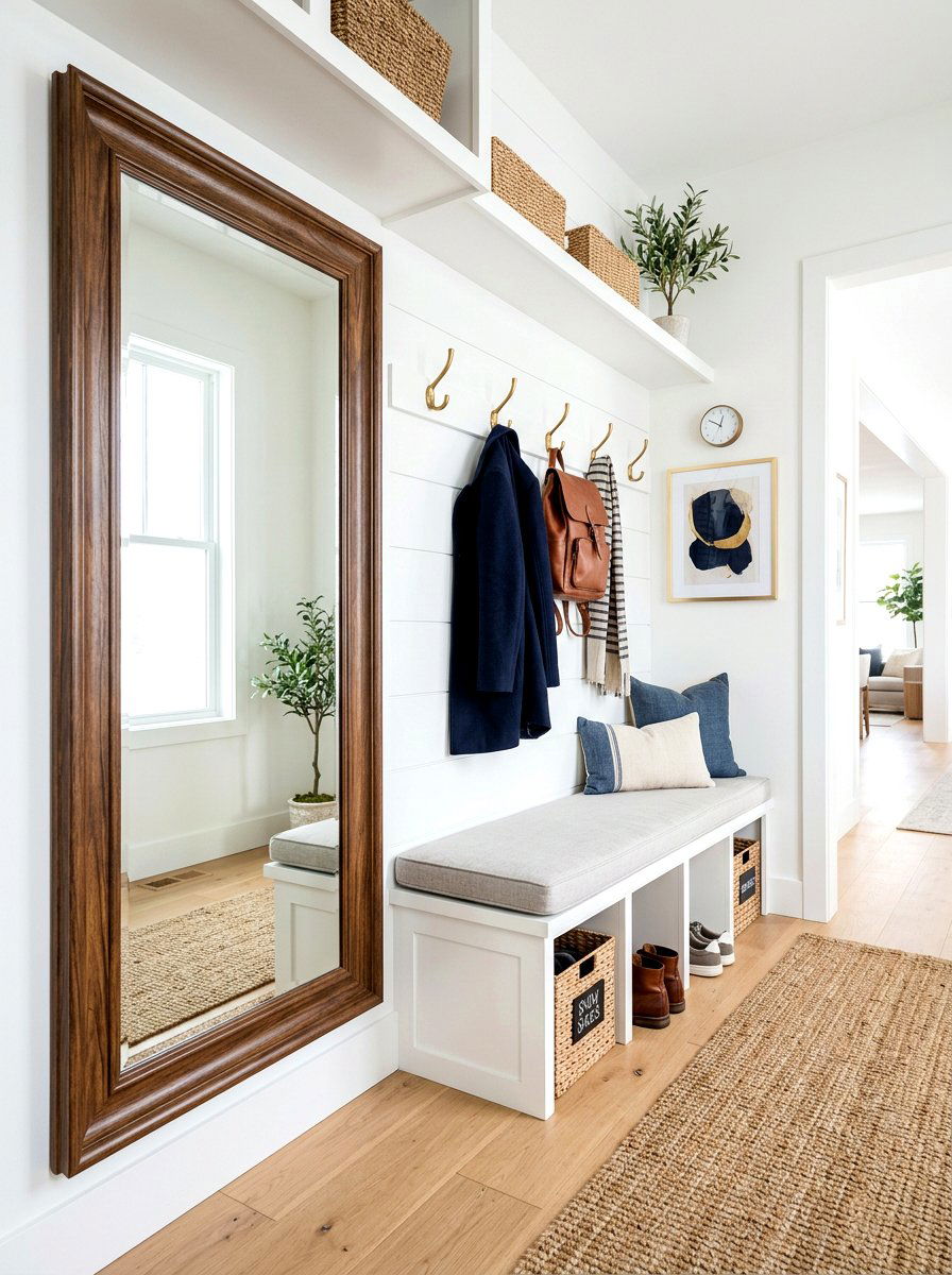 Mudroom mirror wall - 30 designer mudroom ideas