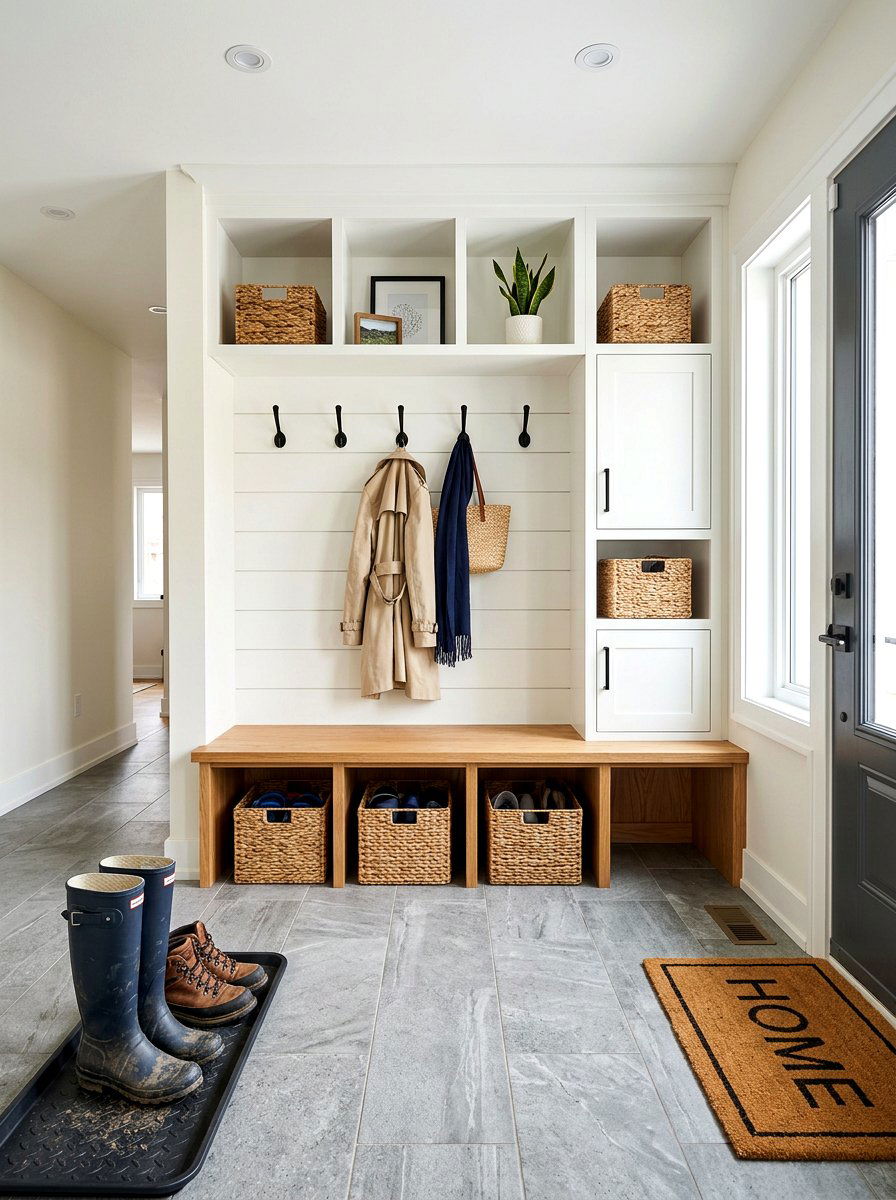 Mudroom storage organization - 30 fall reset home ideas