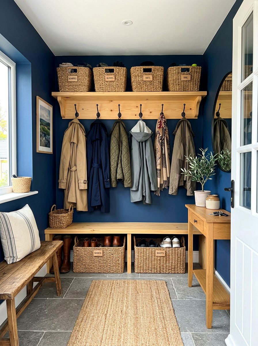 Mudroom wall shelf - 30 wall shelf decor ideas
