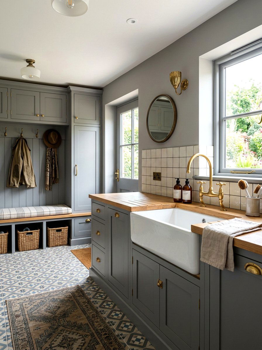 Mudroom with sink - 30 designer mudroom ideas