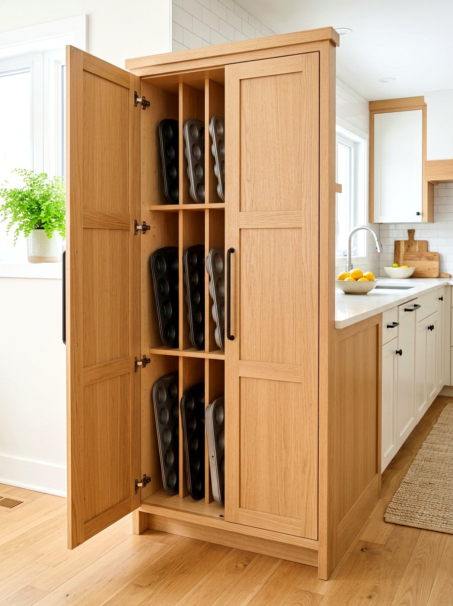Muffin tin storage cabinet - 30 tray divider cabinet ideas