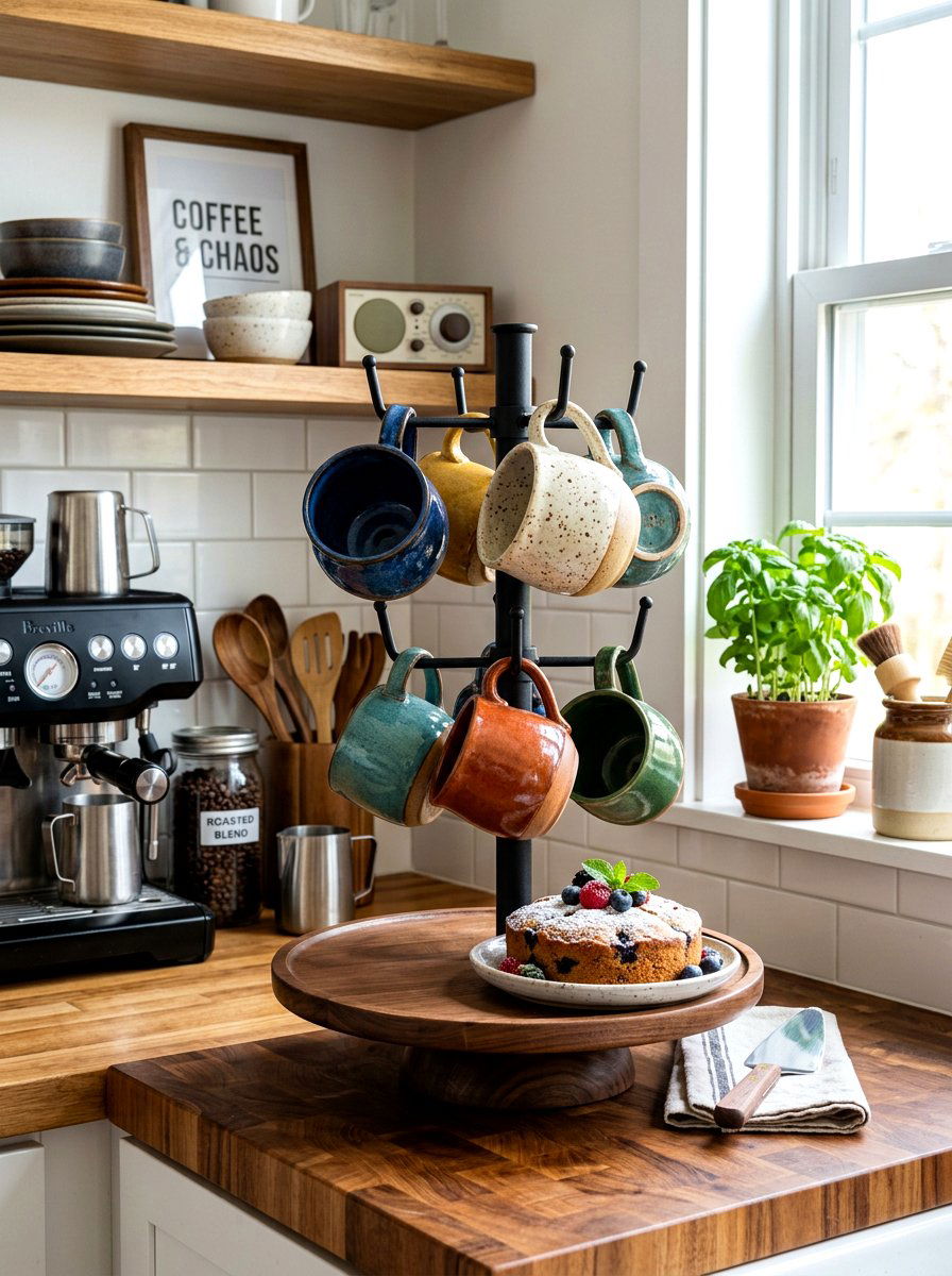 Mug Tree Cake Stand - 30 cake stand kitchen decor ideas