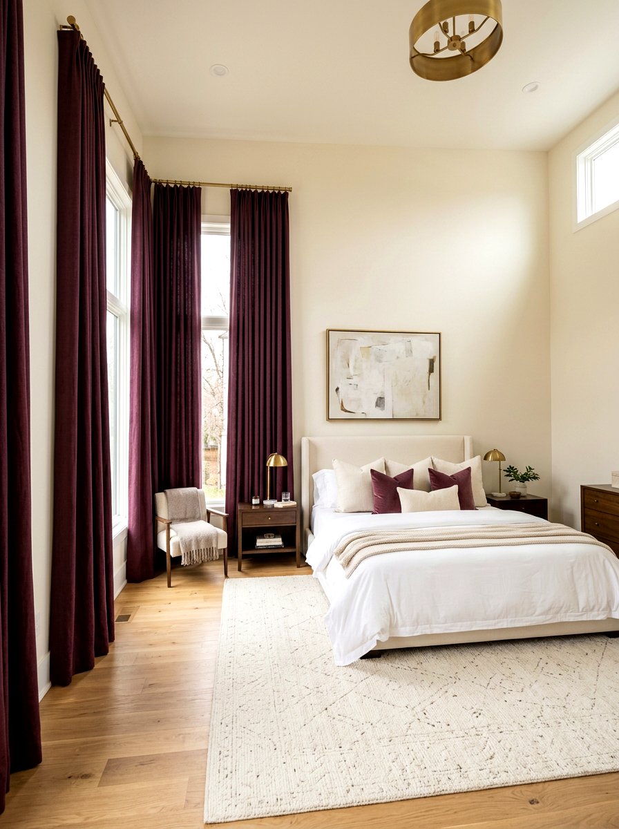 Mulberry Blackout Curtains - 30 mulberry bedroom decor ideas