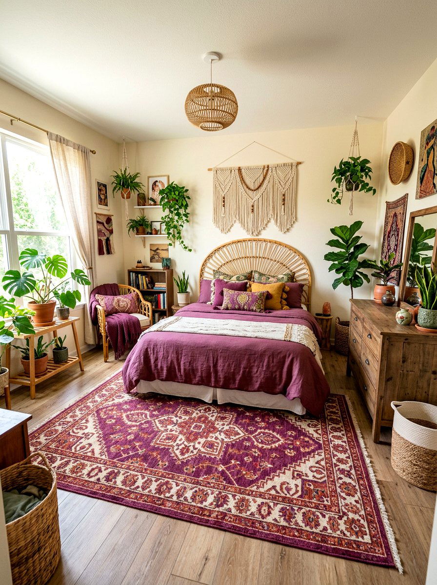 Mulberry Bohemian Style - 30 mulberry bedroom decor ideas