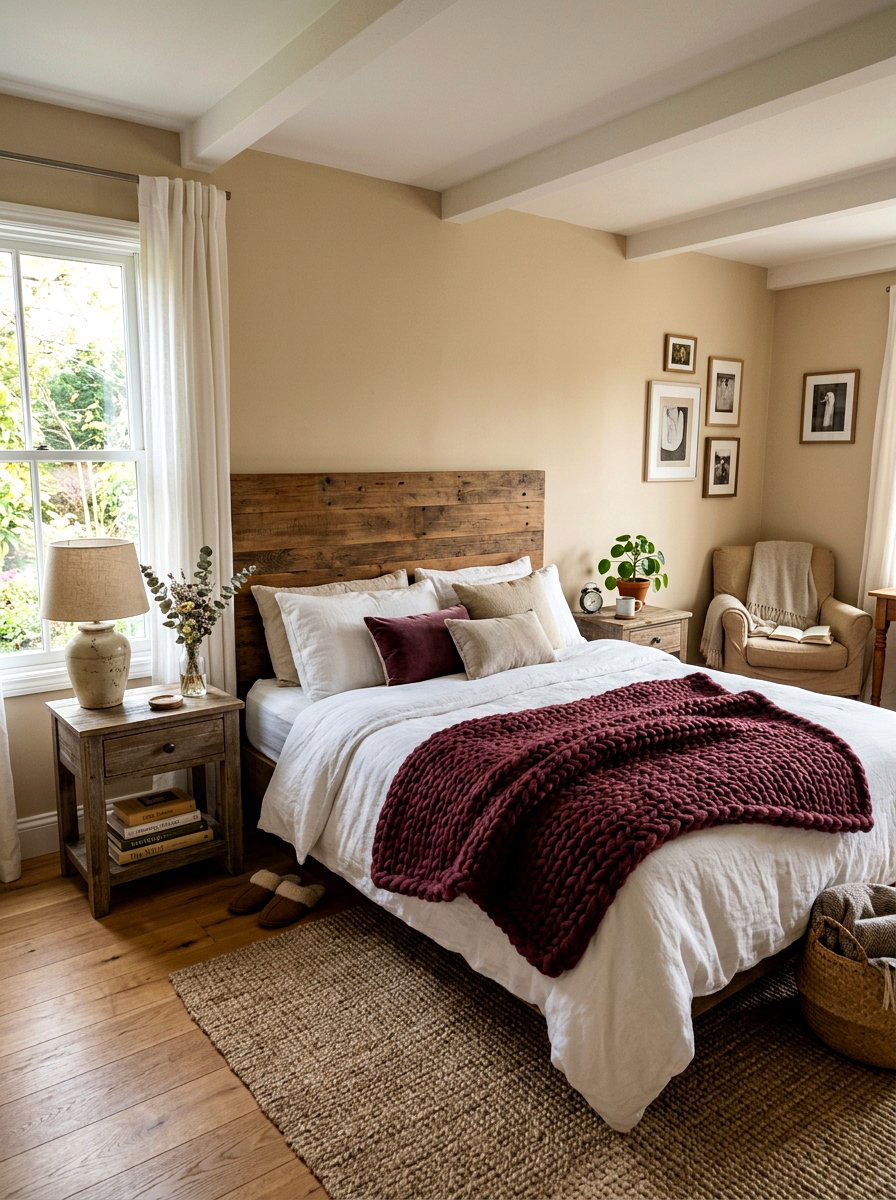 Mulberry Knit Blankets - 30 mulberry bedroom decor ideas