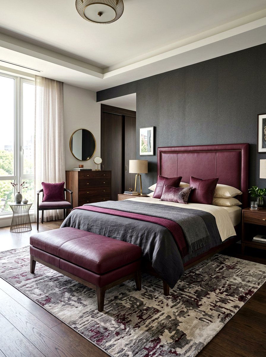 Mulberry Leather Accents - 30 mulberry bedroom decor ideas