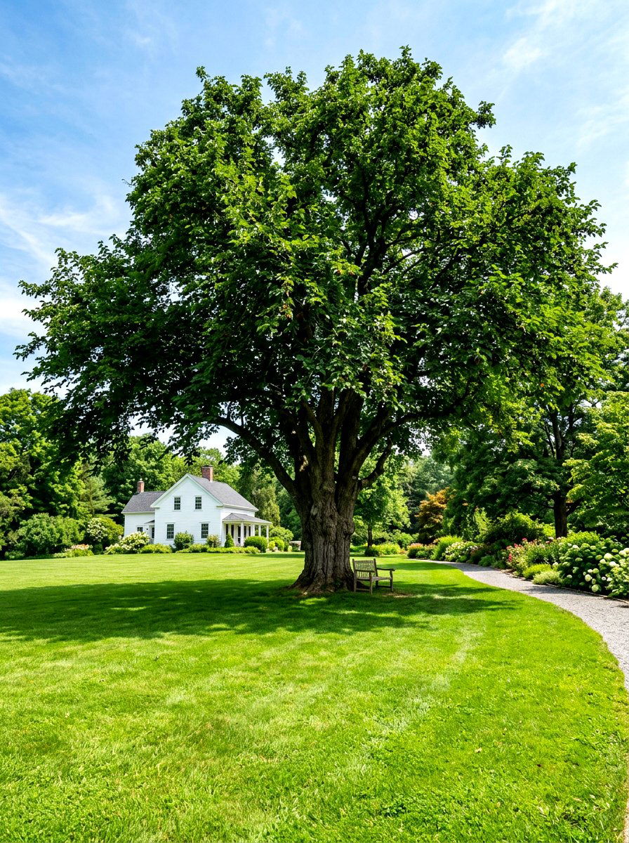 Mulberry tree lawn area - 30 orchard backyard aesthetic ideas