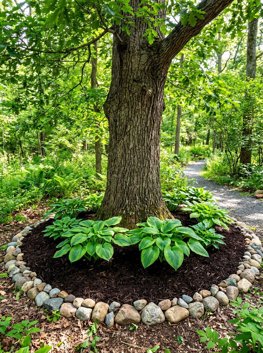 Mulch Basin - 30 drainage landscaping ideas