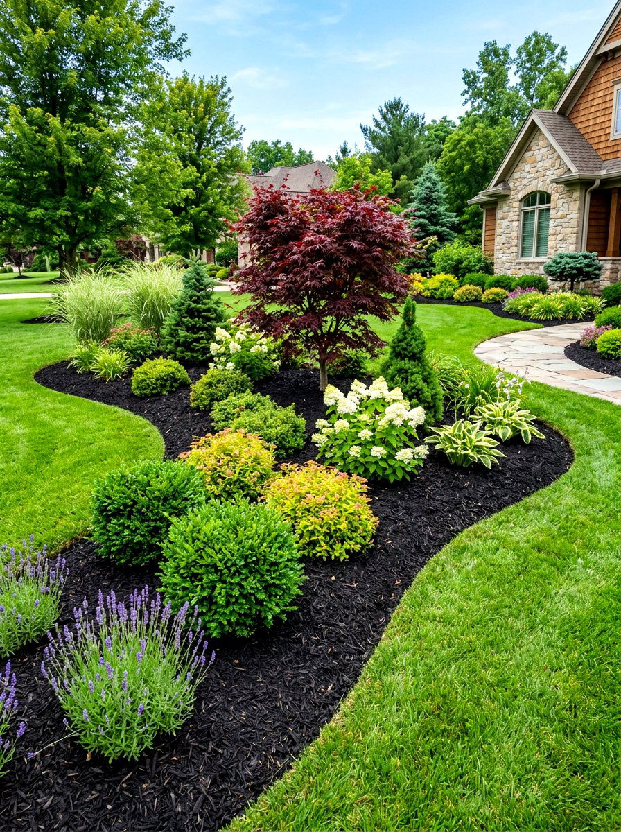 Mulch Bed Landscaping - 30 no mow lawn garden ideas