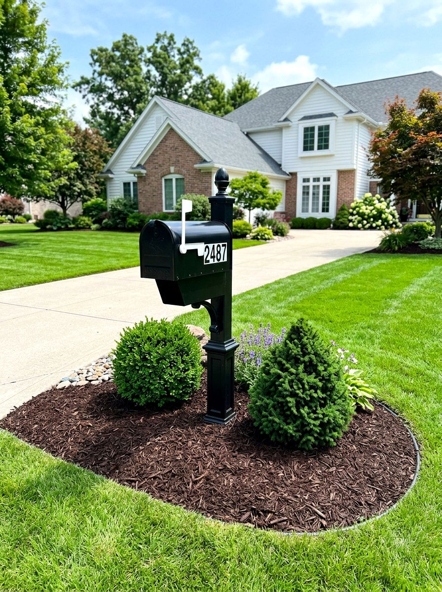 Mulch Bed Mailbox - 30 mailbox landscaping ideas