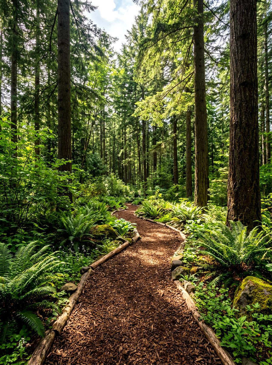 Mulch Garden Trail - 30 backyard walkway ideas