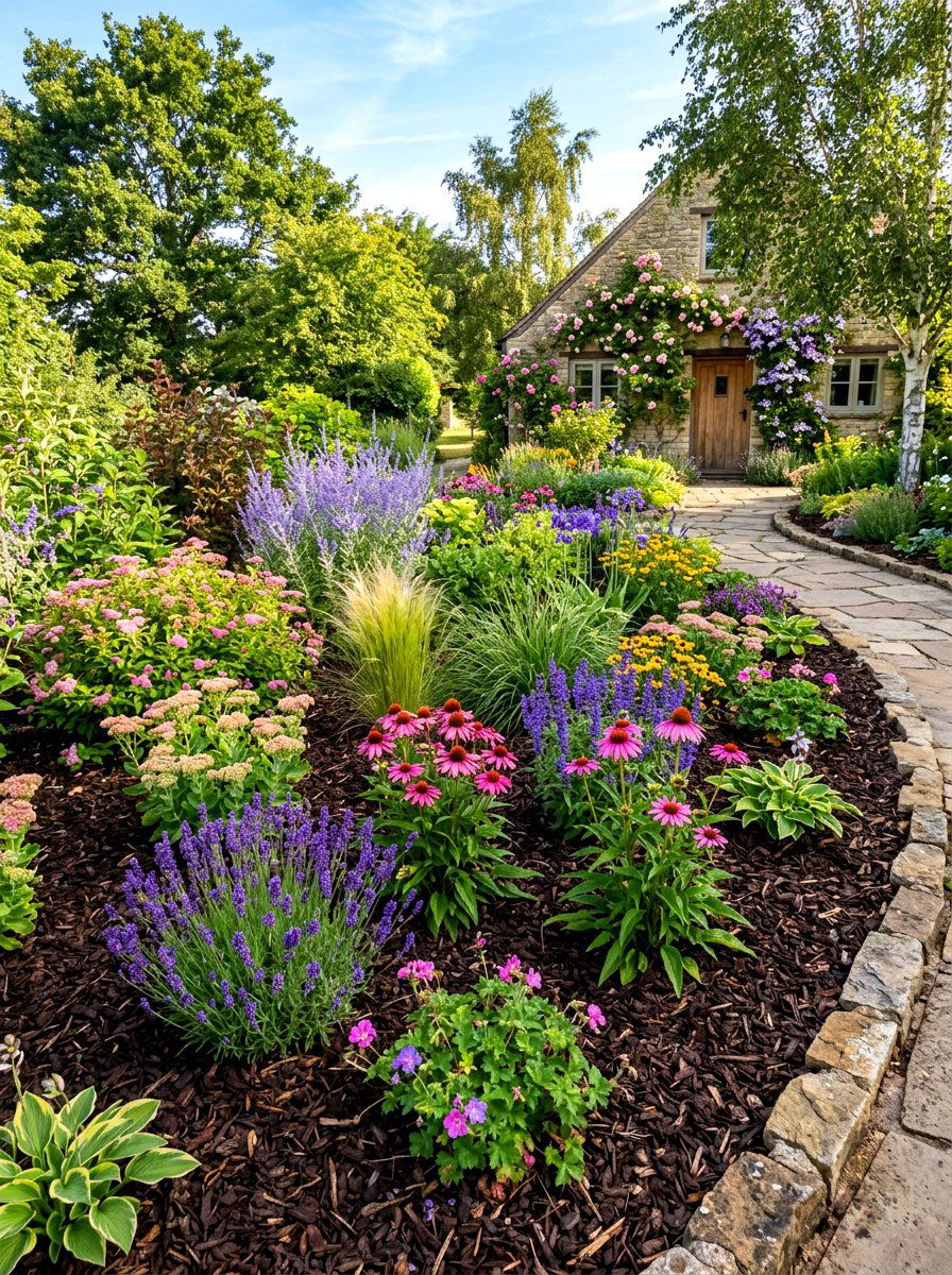 Mulch Ground Cover - 30 drought tolerant landscaping ideas