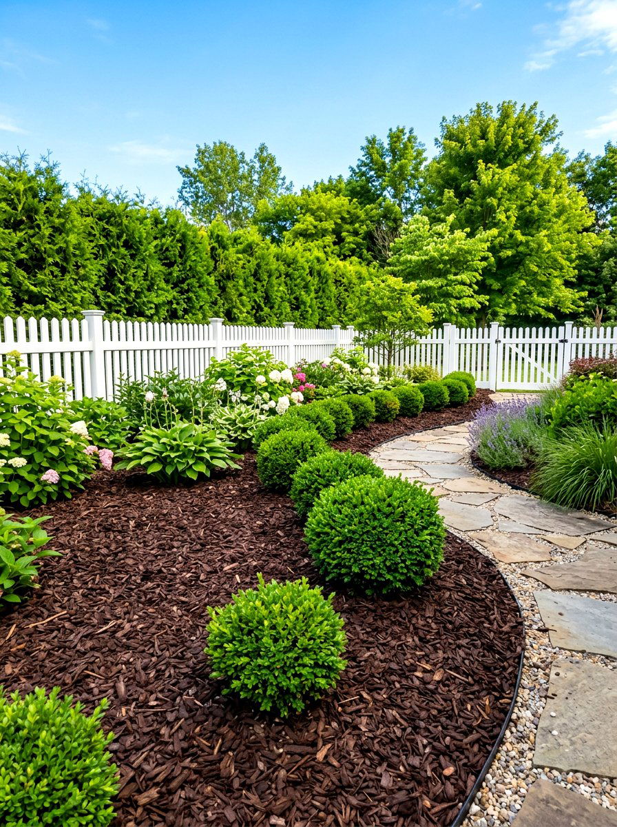 Mulch Landscaping - 30 low maintenance backyard landscaping ideas