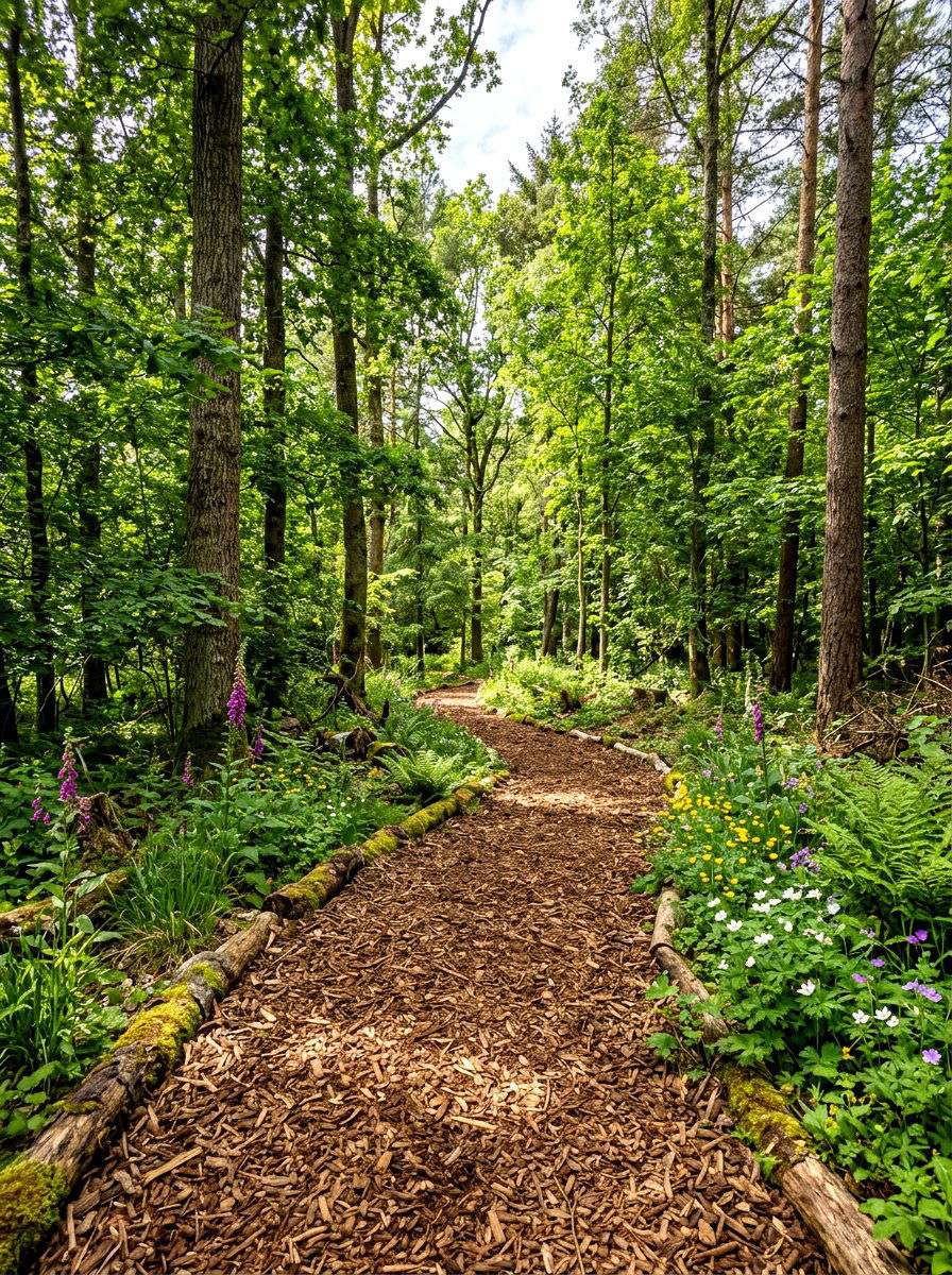 Mulch Path - 30 garden path ideas