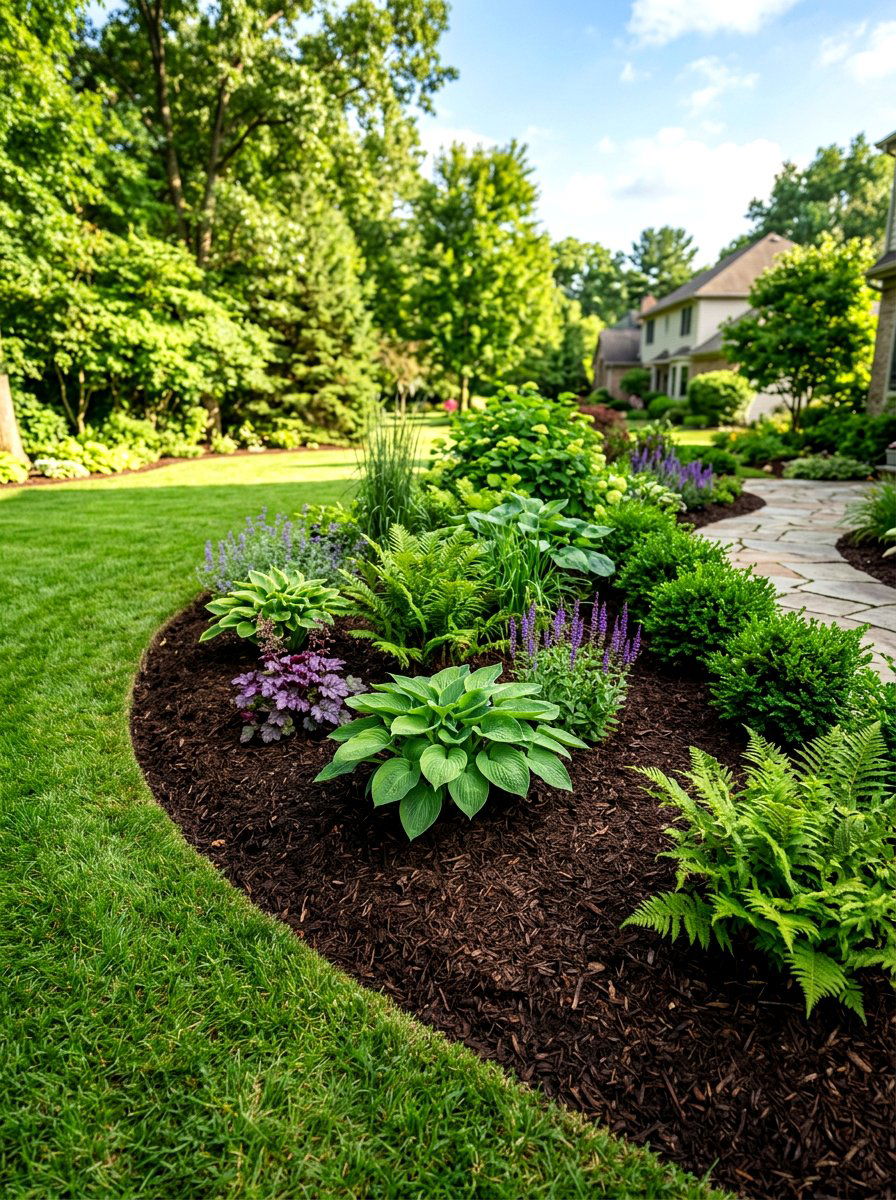 Mulched Bed - 30 front yard landscaping ideas