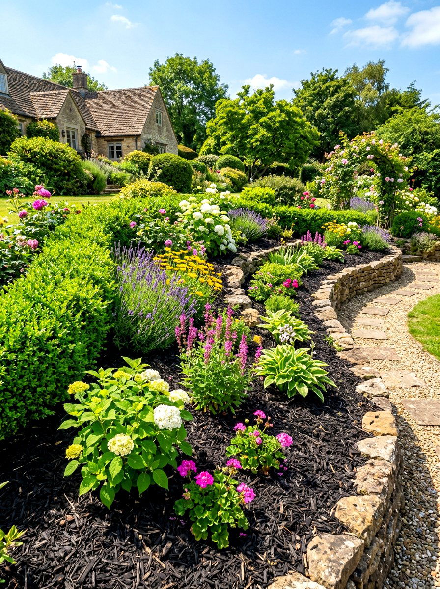 Mulching Slopes - 30 erosion control landscaping ideas