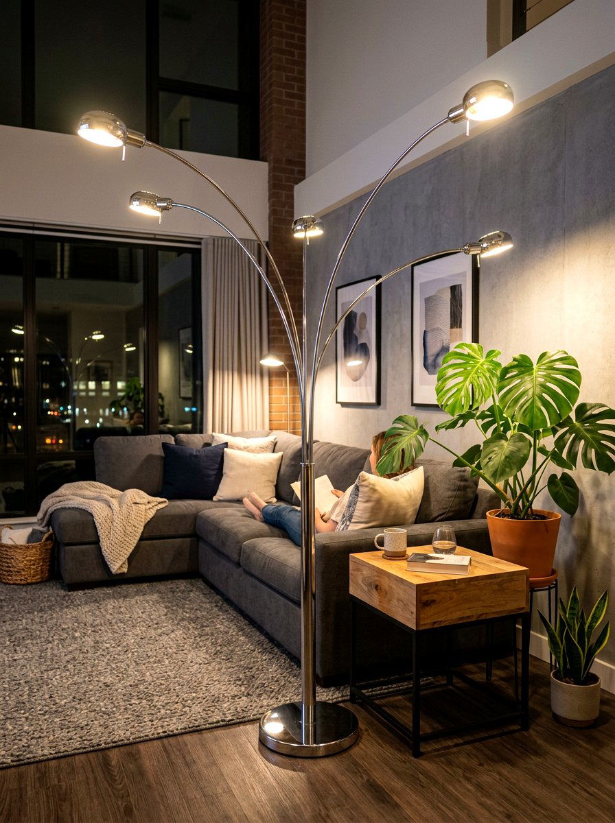 Multi Arm Floor Lamp - 30 floor lamp corner ideas